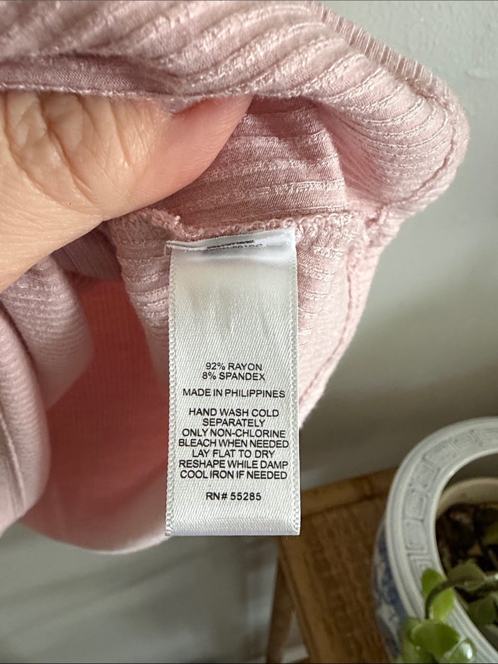 Express Light Pink Ribbed Short Puff Sleeve Top - Picture 3 of 4